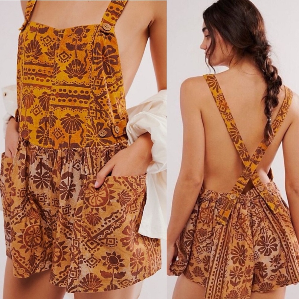 FREE PEOPLE Palm Bay Romper Shortalls NEW - Picture 2 of 2